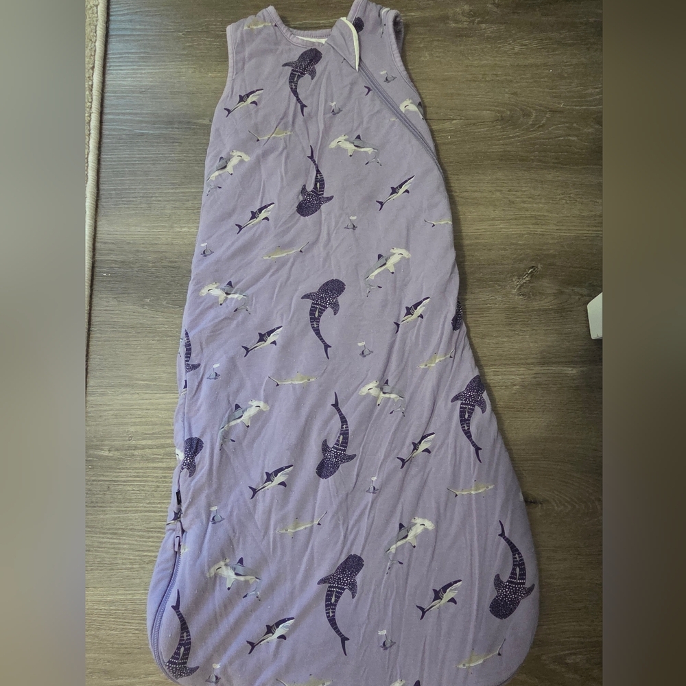 Kyte BABY Lavender Sleep Sack with Shark and Fish Design